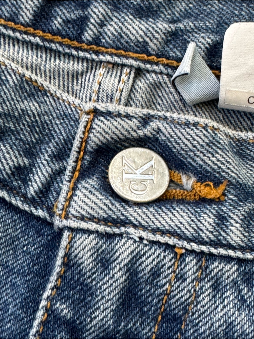 VTG Calvin Klein Classic 5 Pocket Jean Double Stonewash rigid mom jean sz 8/10 - Picture 4 of 13